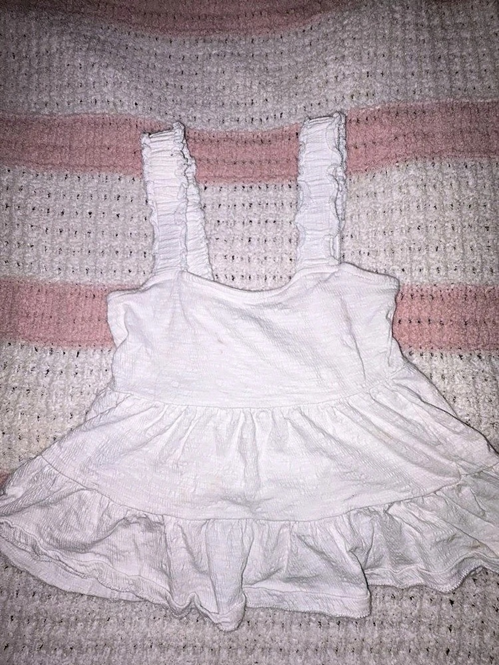 Altard State Pink & White Ruffle Dress Like New